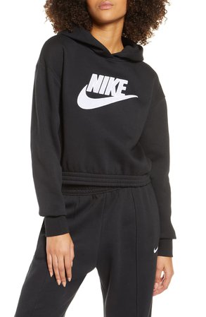 Nike Sportswear Logo Patch Cotton Blend Hoodie | Nordstrom