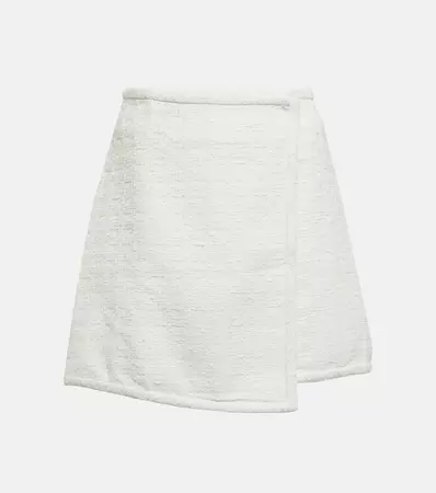 Cotton Tweed Wrap Skirt in White - Proenza Schouler | Mytheresa