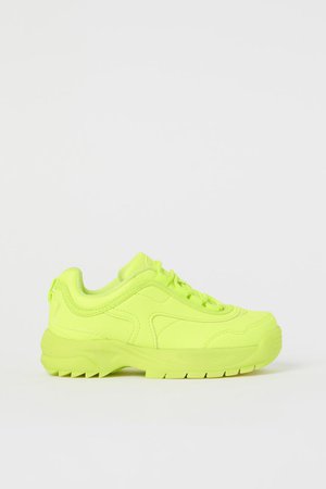 Sneakers - Neon yellow - Kids | H&M US