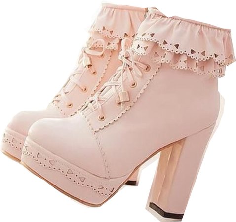 sweet Lolita pink boots