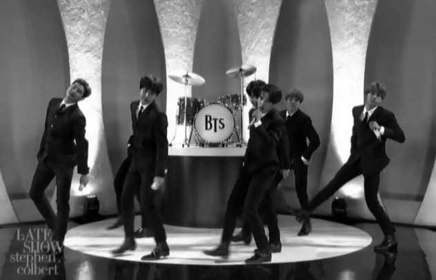BTS the late show performance