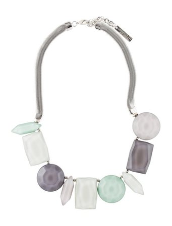 Lafayette 148 Large Geometric Resin Collar Necklace - Necklaces - WLFFY36440 | The RealReal