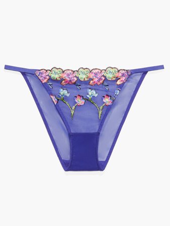 Western Wildflower String Bikini Panty in Blue & Multi & Purple | SAVAGE X FENTY