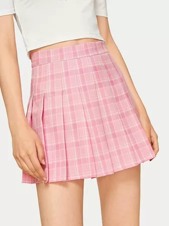 Pleated Plaid Skirt | ROMWE USA