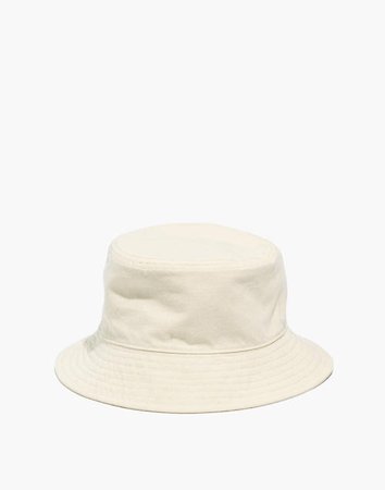 Reversible Short-Brimmed Bucket Hat ivory