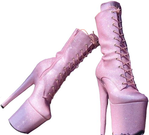 glittery pink pole dancer heels