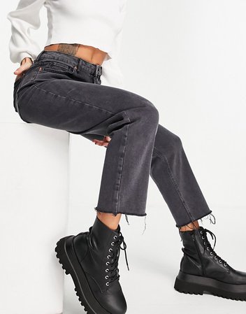 New Look straight-leg jeans in black | ASOS