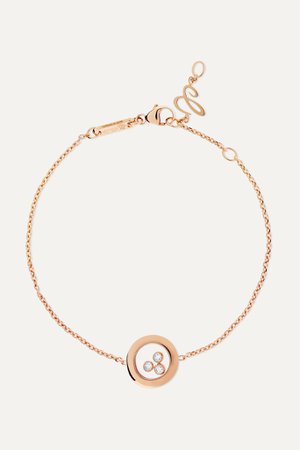 Rose gold Happy Diamonds 18-karat rose gold diamond bracelet | Chopard | NET-A-PORTER