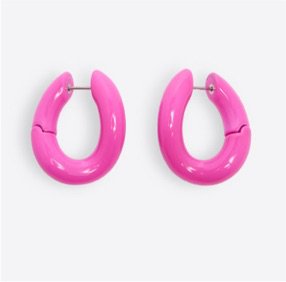 Pink Balenciaga Loop Earings