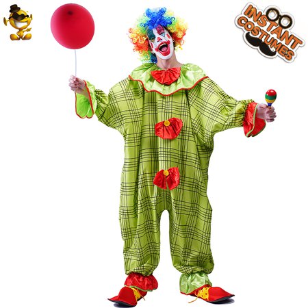 Carnival Party Circus Clown Jumpsuit Halloween Party Funny Pocket Clown Costume For Adult - Buy Funny Clown Costume,Adult Clown Costume,Carnival Party ...