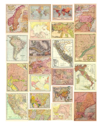 20 Free Printable Antique Maps- easy to download | redbudart