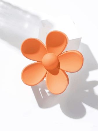 orange flower clip