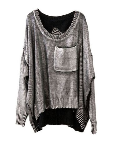 grunge grey sweater