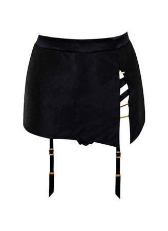black strappy skirt Y2k