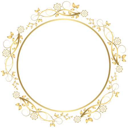 Gold Circle Frame (png)