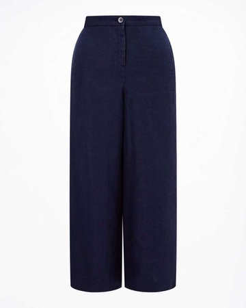 Linen Wide Crop Trousers | Jigsaw