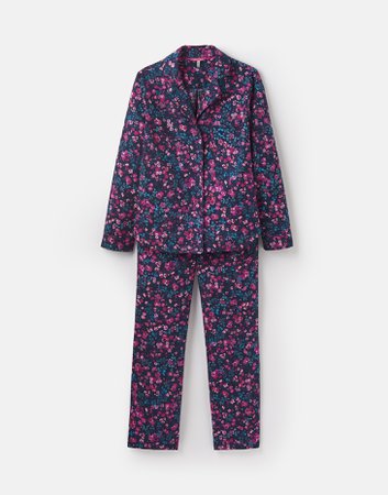 Shelby FRENCH NAVY PINK DITSY Cotton PJ Set | Joules UK