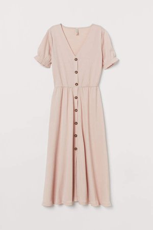 Crinkled Jersey Dress - Pink