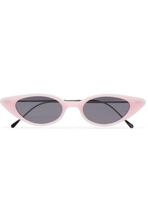 Illesteva | Marianne cat-eye acetate and gunmetal-tone sunglasses | NET-A-PORTER.COM