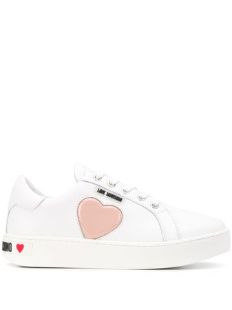 LOVE MOSCHINO heart patch low top sneakers