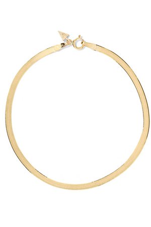 Loren Stewart Herringbone 10-karat gold bracelet