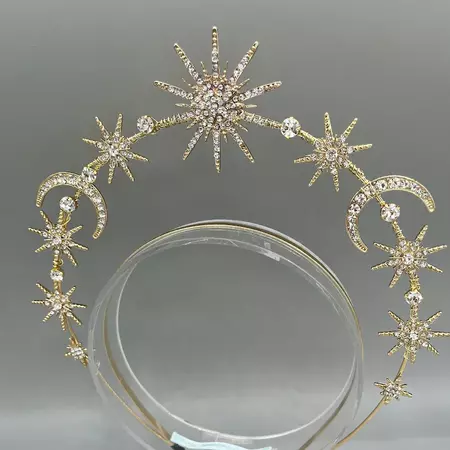 Gold Star Halo Crown for A Celestial Wedding Cosmic Headband Headwear for a Bride Costume Headpieces Tiara Galaxy - Etsy UK