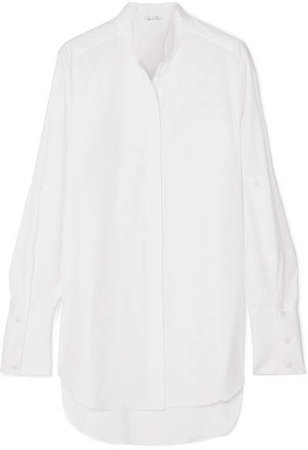 Oversized Cotton-poplin Shirt - White