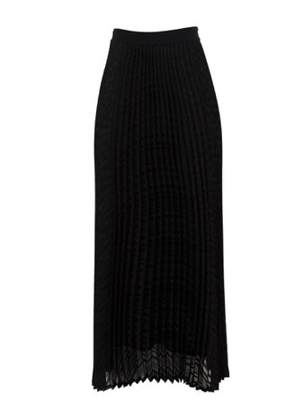 SEMICOUTURE Black Pleated Midi Skirt