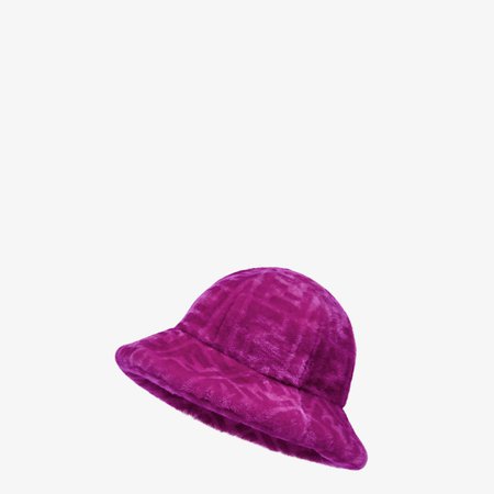 Purple shearling hat - HAT | Fendi