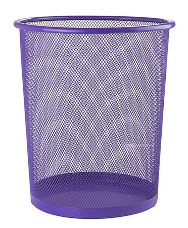 Mini Metal Purple Trash Can / Waste Basket $12.00