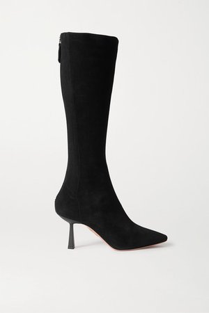 Curzon 75 Suede Knee Boots - Black