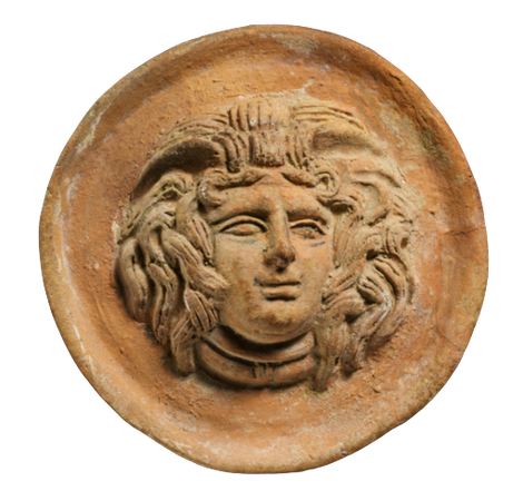 Terracotta roundel with Medusa