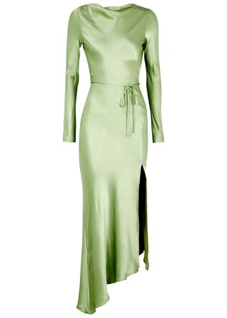 Bec & Bridge Crest light green satin midi dress - Harvey Nichols