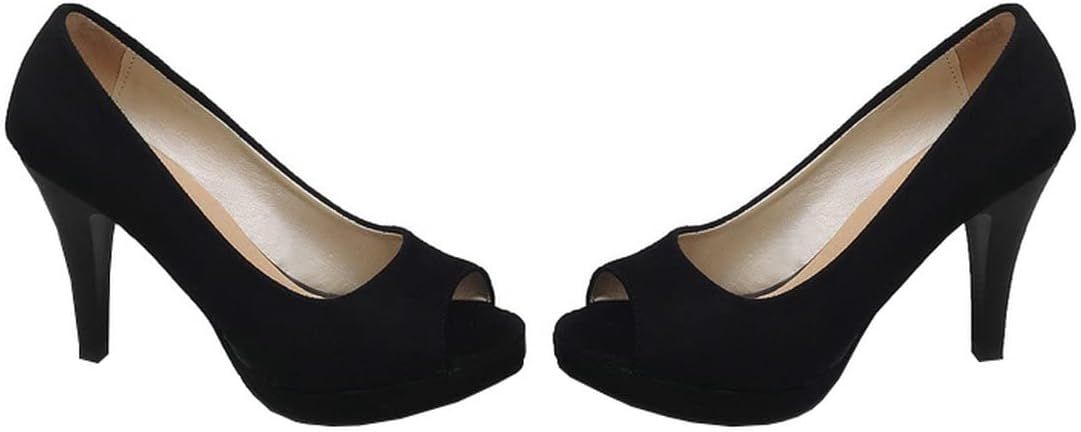 Amazon.com | BEAUPAS Women's High Heel Platform Pumps Peep Toe Stiletto Heeled Pump Shoes | Shoes