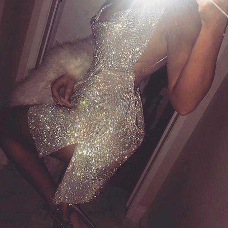 beachapche celebrity sexy dress sparkly halter backless metal sequin – Monika's Dresses