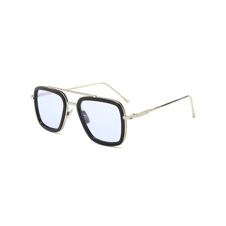 Men Tony Stark Edith Marvel Avengers Iron Square Frame Sunglasses Casual Glasses - Walmart.com