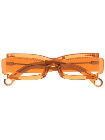 Jacquemus Les Lunettes 97 rectangular-frame sunglasses orange 215AC07215503071 - Farfetch
