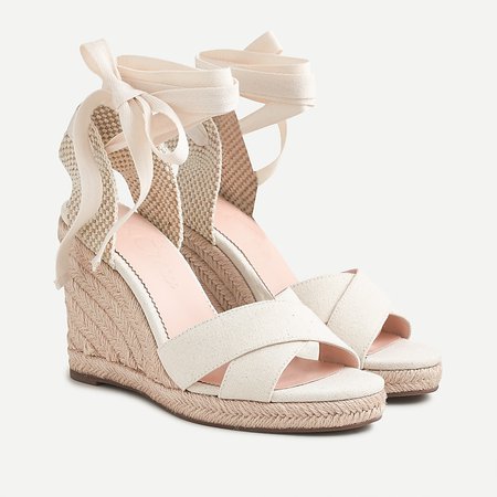 J.Crew: Lace-up Espadrille Wedges For Women