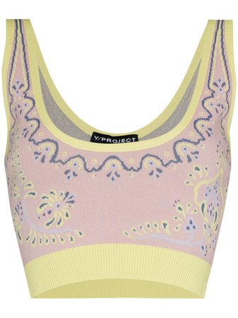 Y/Project Jacquard Knitted Bralette - Farfetch