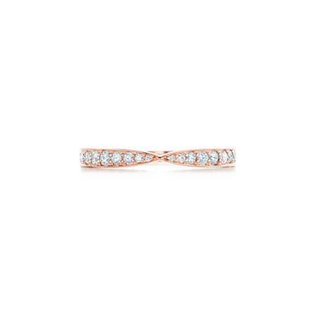 Tiffany Harmony® ring in 18k rose gold with diamonds. | Tiffany & Co.