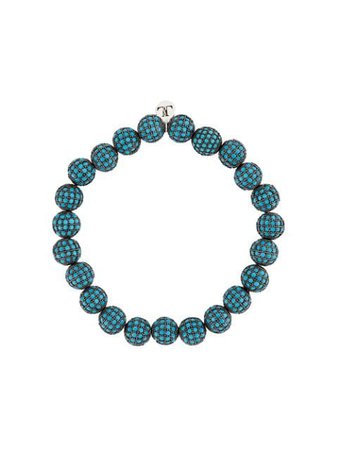 Lord And Lord Designs Crystal-Embellished Bead Bracelet LLBRACELET100 Blue | Farfetch
