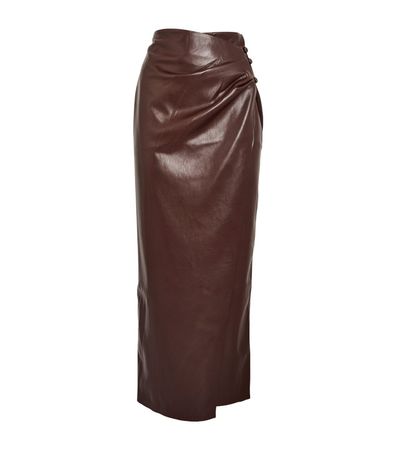 Nanushka Vegan Leather Marcha Midi Skirt | Harrods US
