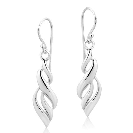 Shop Handmade Classy Twisted Infinity 925 Sterling Silver Dangle Earrings (Thailand) - On Sale - Ships To Canada - Overstock - 17969247