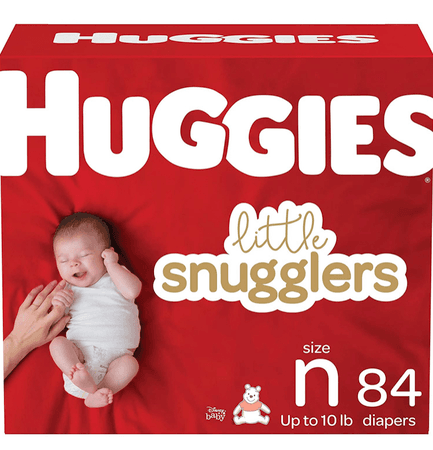 HUGGIES Newborn Diapers - HUGGIES Little Snugglers Disposable Baby Diapers, 84ct, Giga Pack