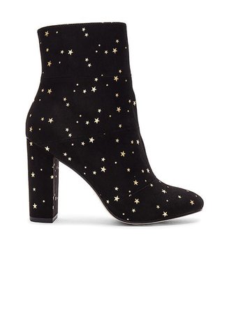 black booties gold stars boots