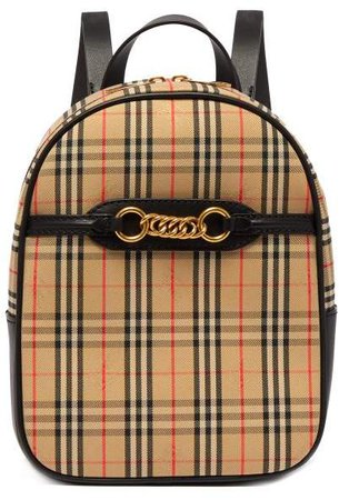 1983 Check Canvas Backpack - Womens - Black Multi