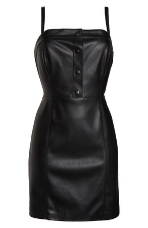 BB Dakota Nice & Cool Faux Leather Minidress | Nordstrom