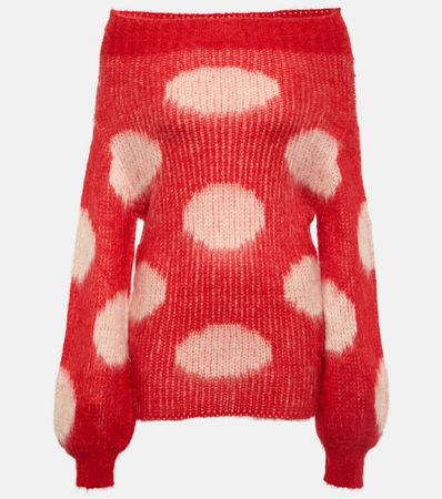 Polka Dot Wool Blend Sweater in Multicoloured - Marni | Mytheresa