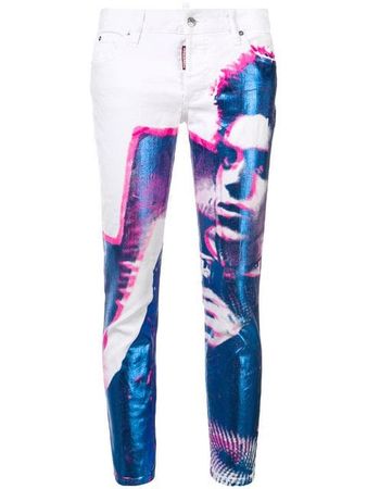 Dsquared2 printed skinny jeans $569 - Buy Online - Mobile Friendly, Fast Delivery, Price