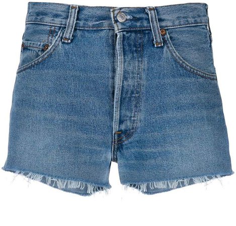 fitted denim shorts